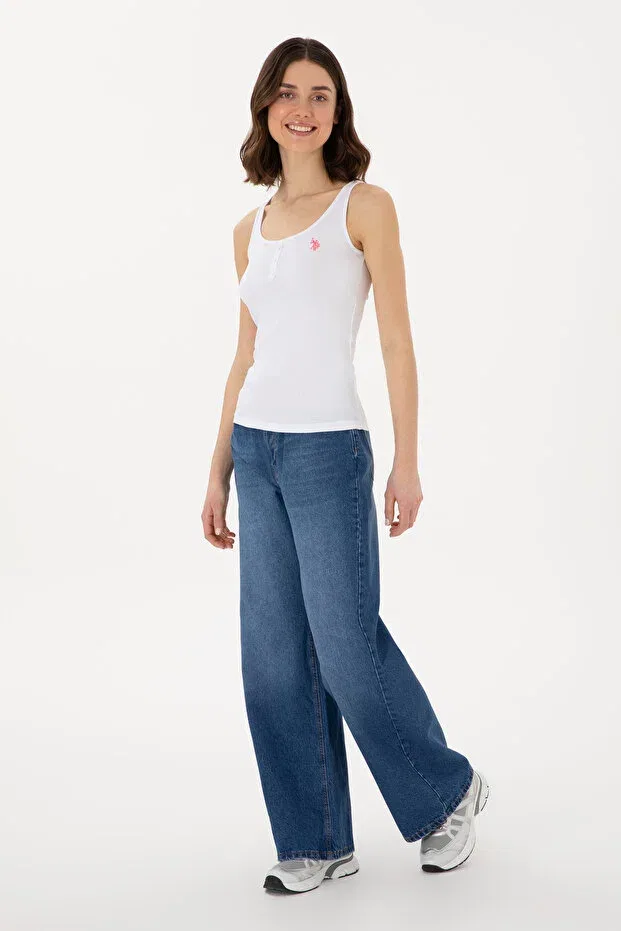 Женские джинсовые брюки свободного кроя U.S. Polo Assn., Blue — фото 3