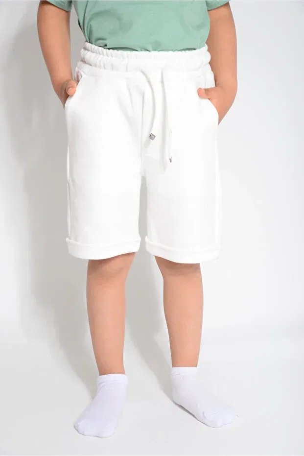 Детские шорты для мальчиков хлопковые Lakos Pique Kidspitircik, White — фото 4