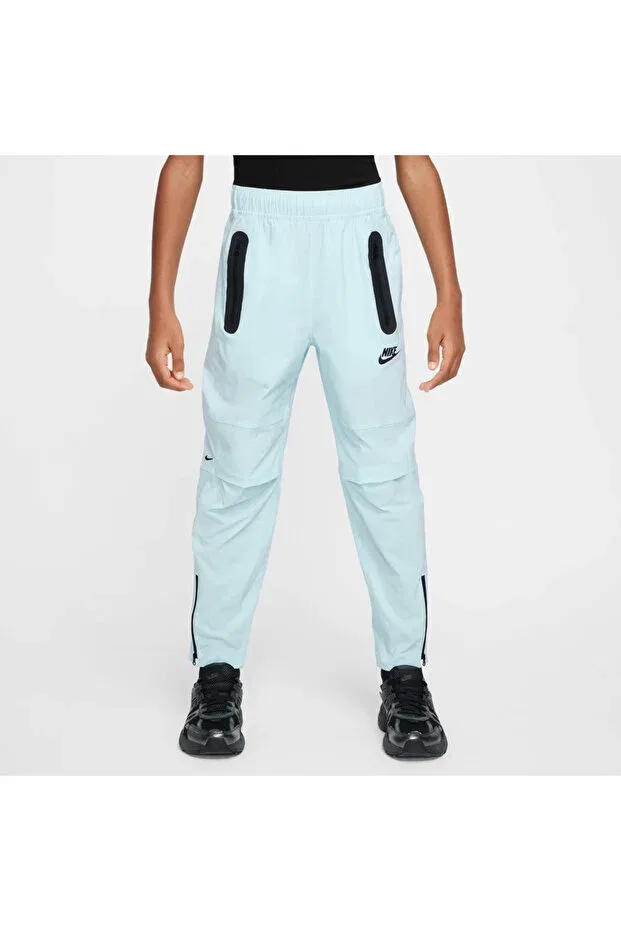 Детские спортивные штаны для девочек с принтом Nike, Light Blue