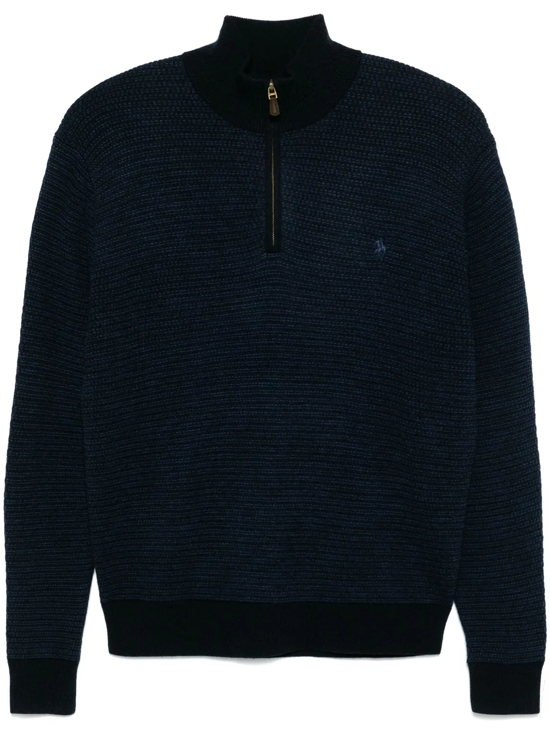 Свитер из вафельной вязки Polo Ralph Lauren, темно-синий