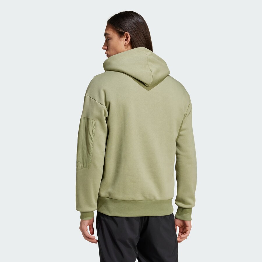 Свитер с капюшоном на молнии ADIDAS SPORTSWEAR Athletic Sweatshirt City Escape, хаки — фото 4