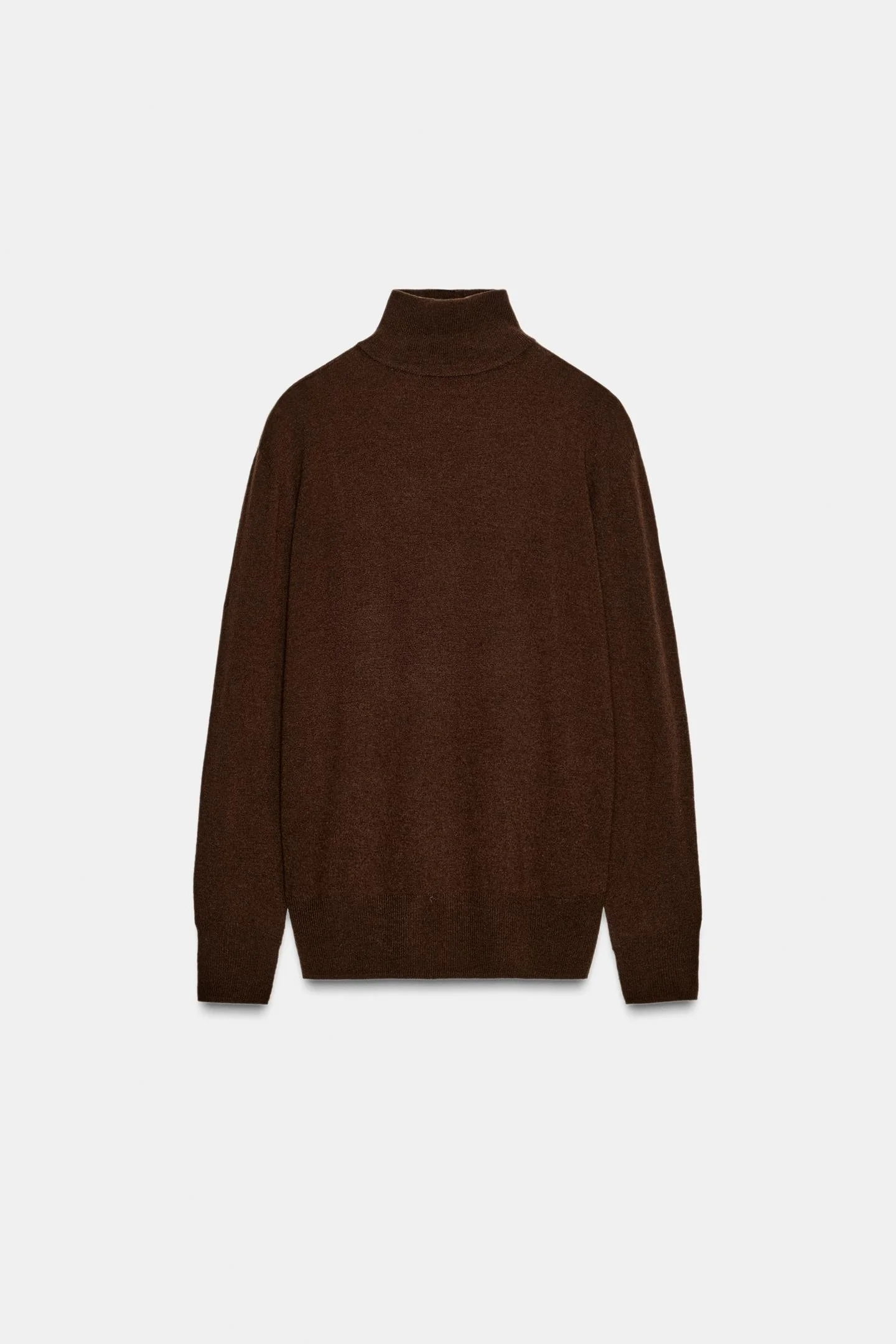 Джемпер Zara 100% Lana Extrasuave, коричневый — фото 2
