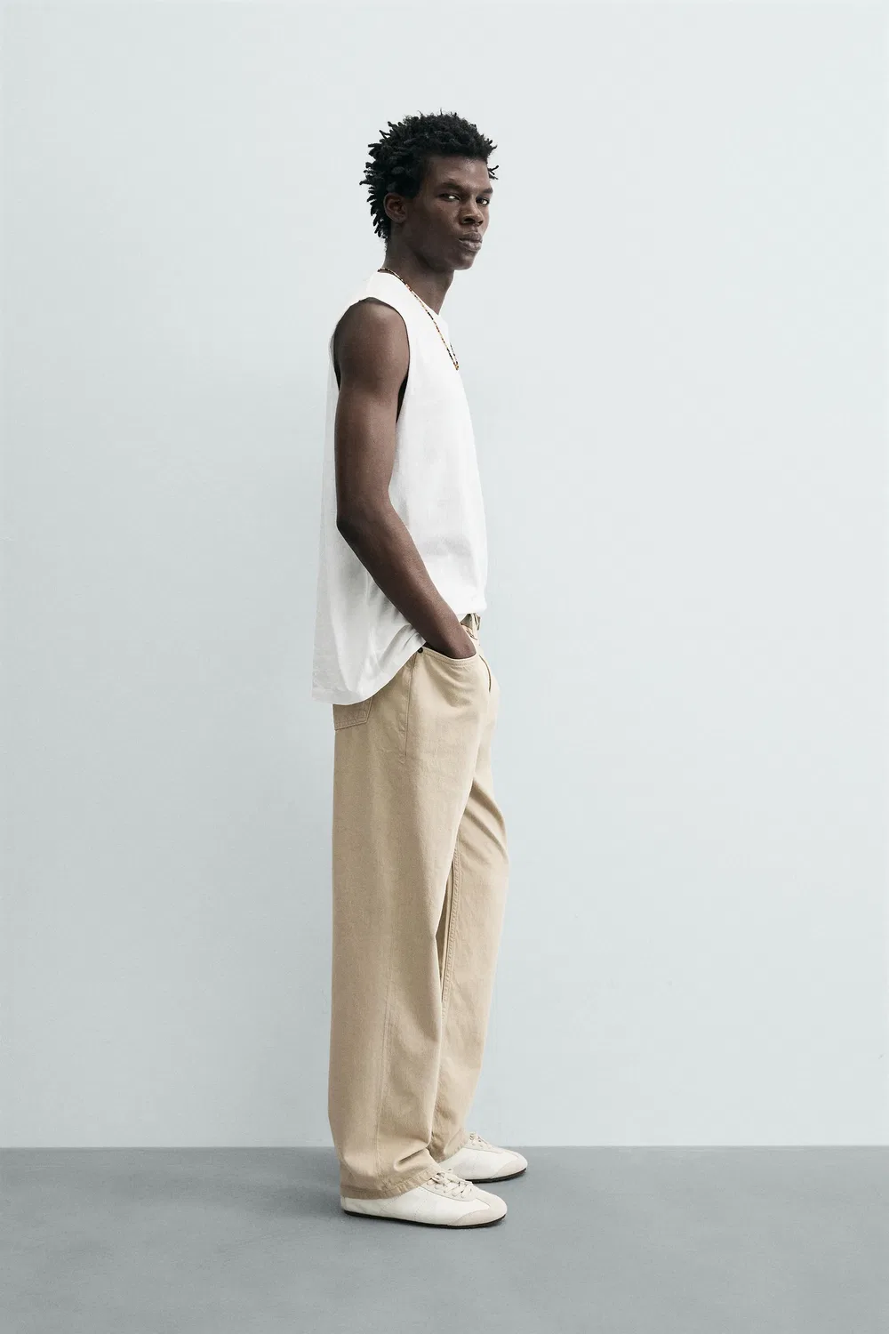 Легкая майка свободного кроя ZARA, White — фото 4