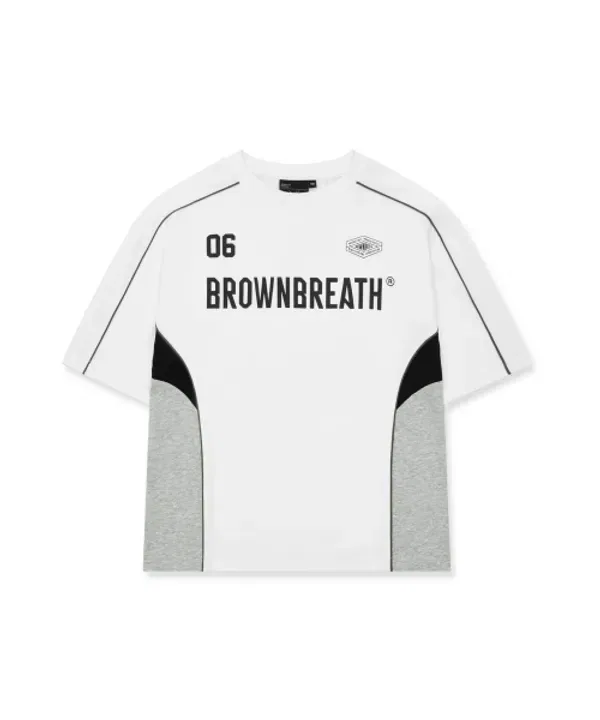 Детская футболка быстросохнущая, Kids quick drying block tee, BROWNBREATH, белый — фото 2