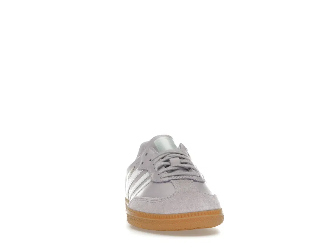 Детские кроссовки Lifestyle Adidas Samba OG, Silver Dawn/Crystal White/Semi Flash Aqua — фото 2