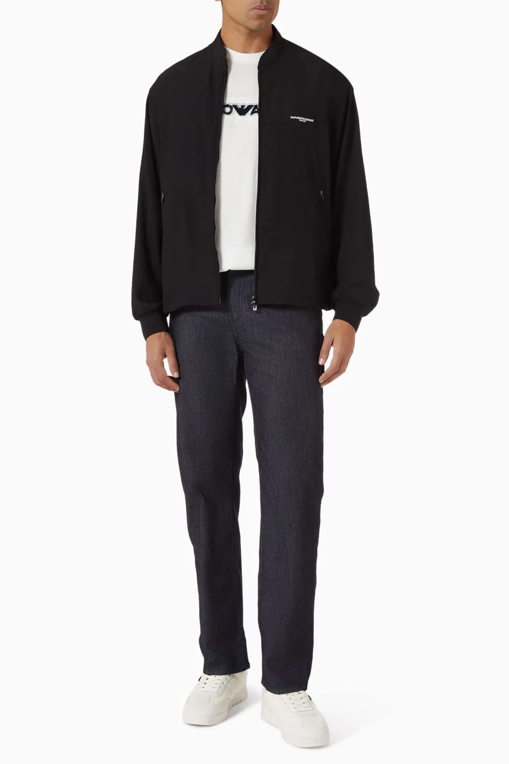 Куртка с принтом Text Logo-print Zip Jacket Emporio Armani — фото 2
