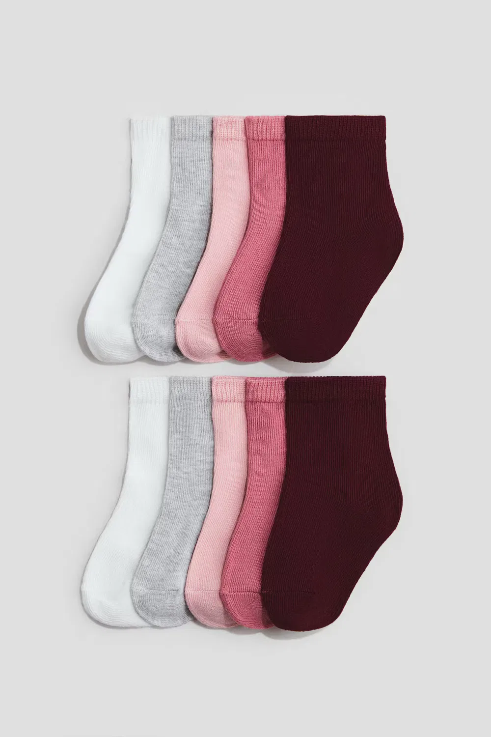 10 пар носков H&M, Rosa/Hellgrau