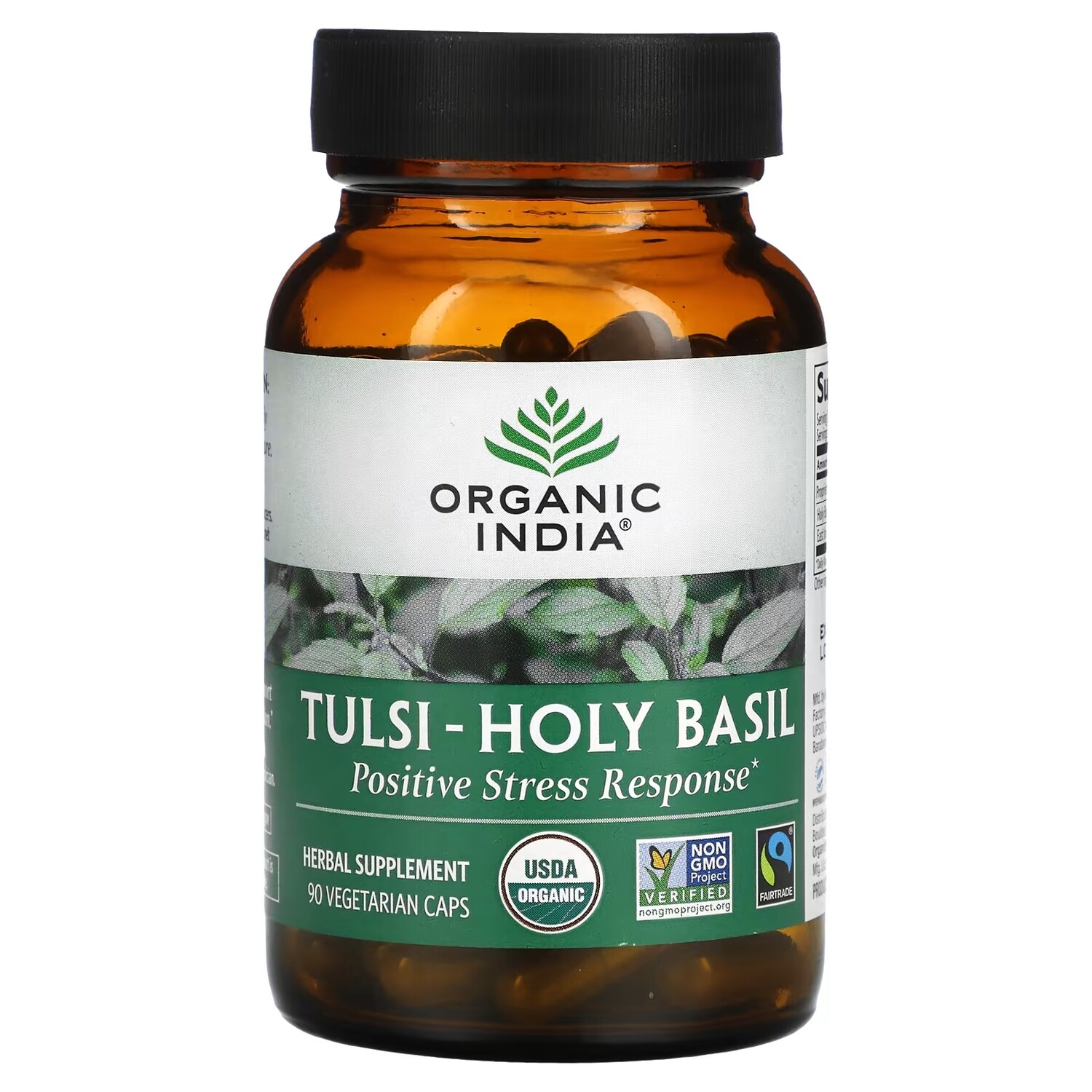 

Тулси и Базилик Священный Organic India положительная реакция на стресс, 90 капсул