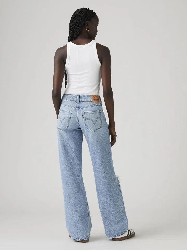Женские джинсы свободного кроя Levi's, Light Blue — фото 4
