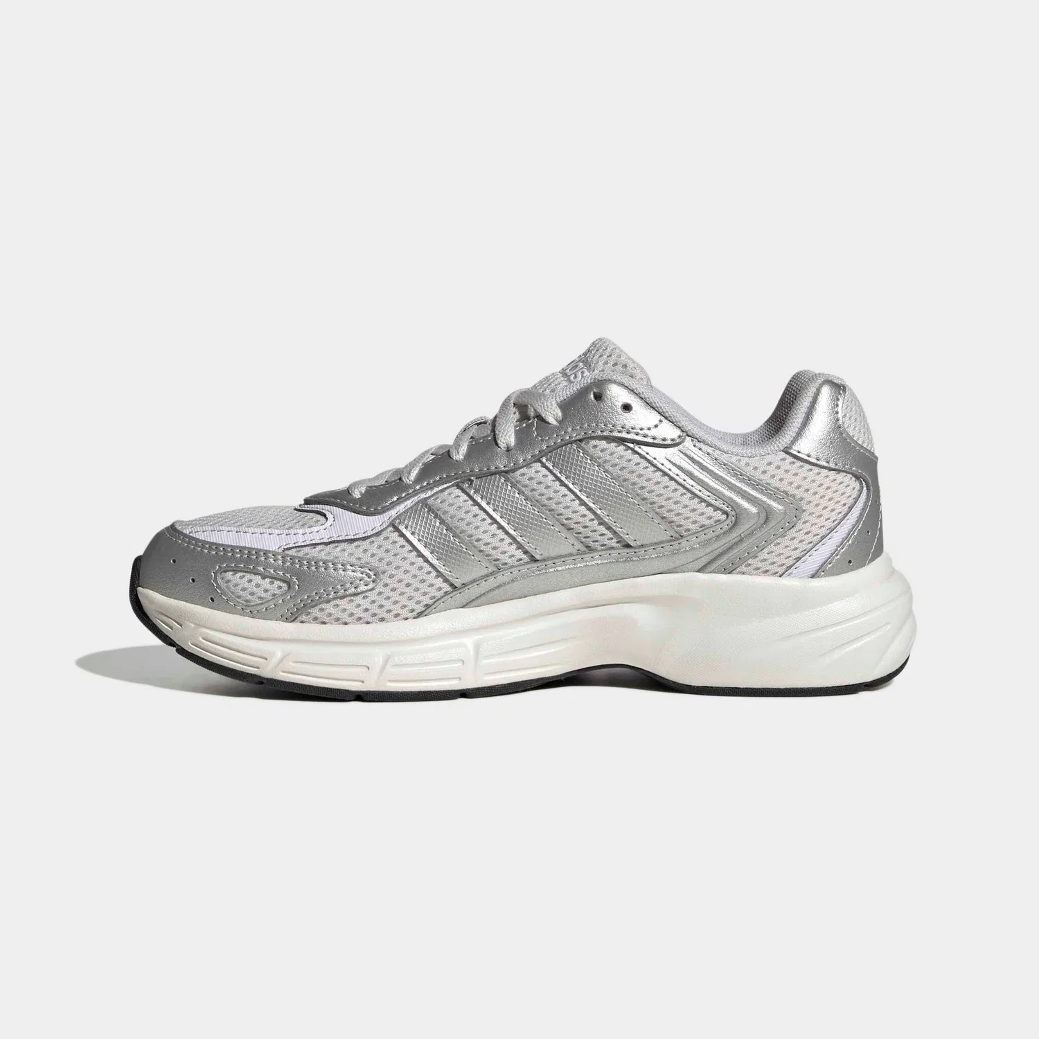 Детские кроссовки с Cloudfoam-амортизацией Adidas Sportswear, Grey One/Silver Metallic/Frozen Purple — фото 3