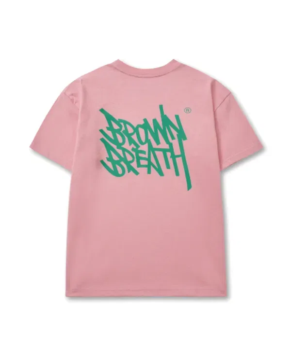 Футболка с коротким рукавом Kids tag tee, Brownbreath Kids, розовый — фото 2