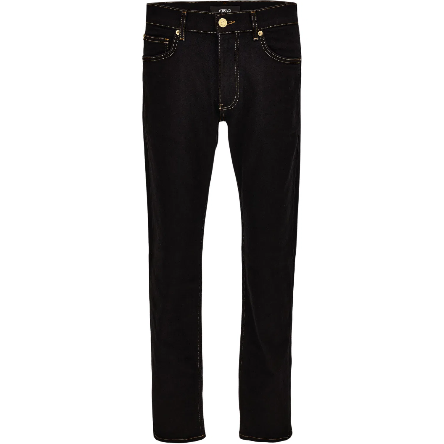 Джинсы moderate straight fit, VERSACE, Black