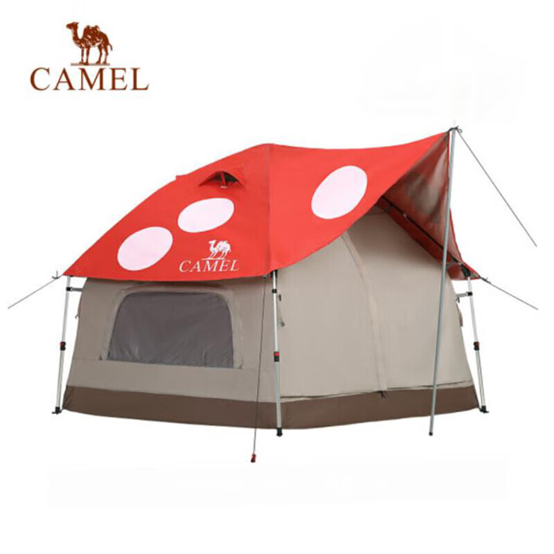 

Подпружиненная палатка-гриб Camel для кемпинга на 3-4 человека, 1J322C7728, китайский красный цвет