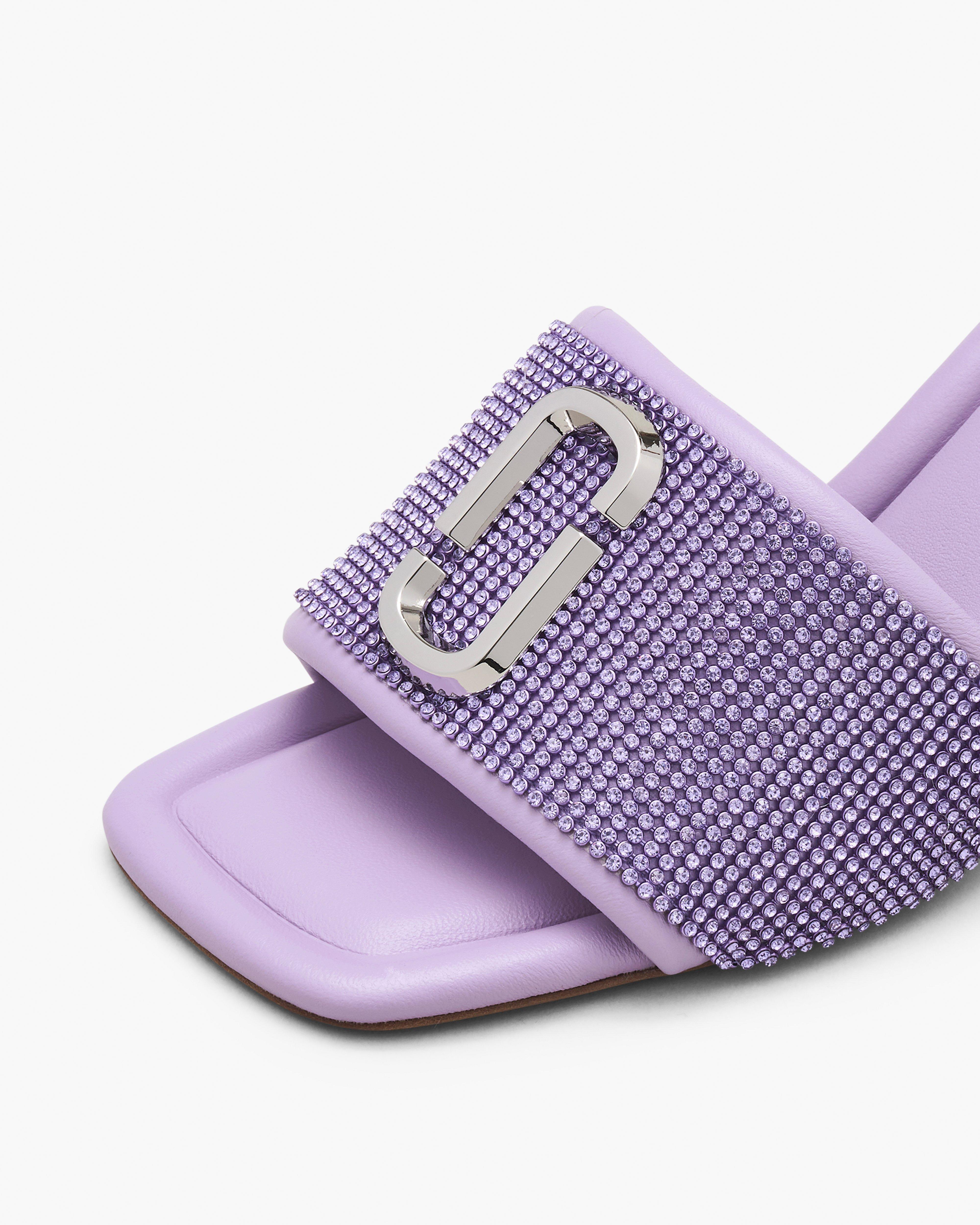 Босоножки на каблуке Marc Jacobs со стразами, цвет Wisteria/Wisteria Crystal — фото 4