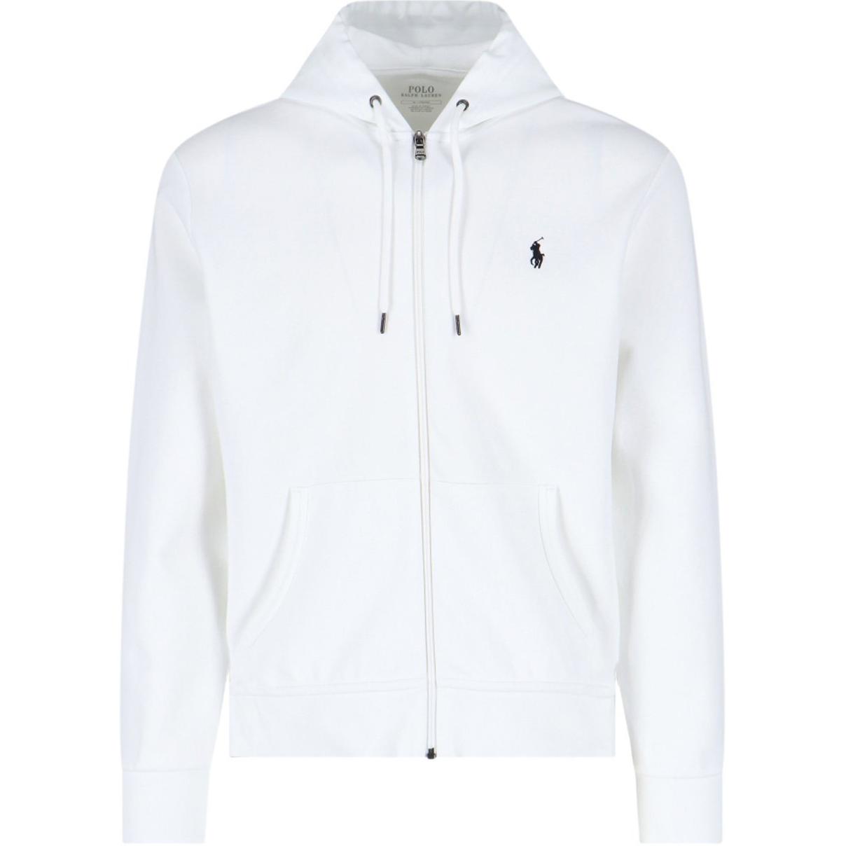 Пони с вышивкой худи на молнии Polo Ralph Lauren, белый — фото 3