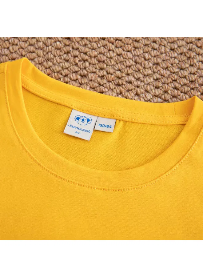 Футболка с коротким рукавом, хлопковый микс, Jeanswest, оранжево-желтый — фото 4