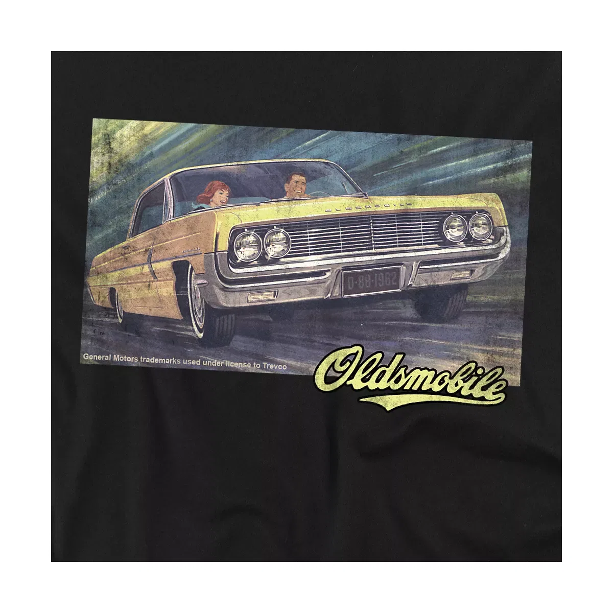 Детский боди-комбинезон с принтом Oldsmobile Coupe Painting LOGOVISION, Black — фото 2