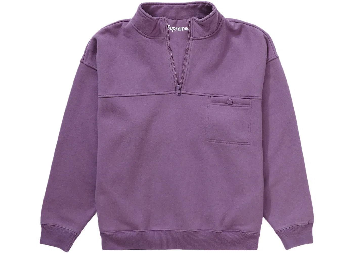 Мужской свитшот с молнией Supreme Washed Half Zip Pullover, Dusty Purple