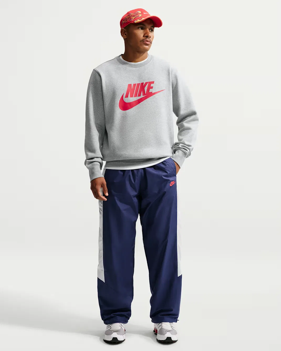 Мужские легкие брюки Nike Windrunner, Blue Void/Summit White/Light Crimson