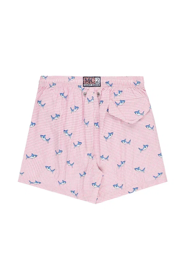 Шорты с принтом Costume jean lighting - swimming shorts Mc2 Saint Barth, Rosa, розовый — фото 2