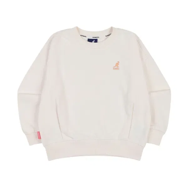Свитшот кроп с логотипом, qc 2001 Kangol Kids, белый