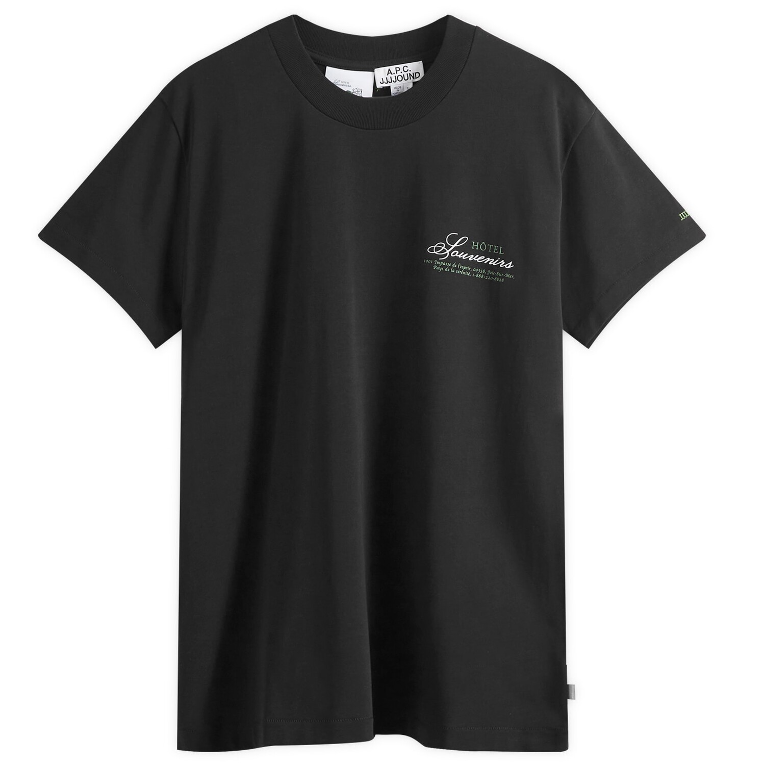 

Футболка A.P.C. X Jjjjound Hotel Souvenirs, черный