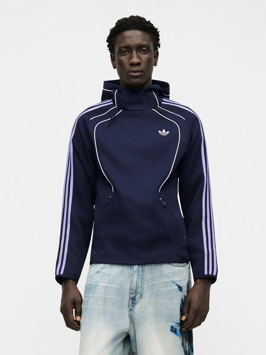 Толстовка ADIDAS ORIGINALS 'SPACER' цвета индиго и светло-голубого — фото 2