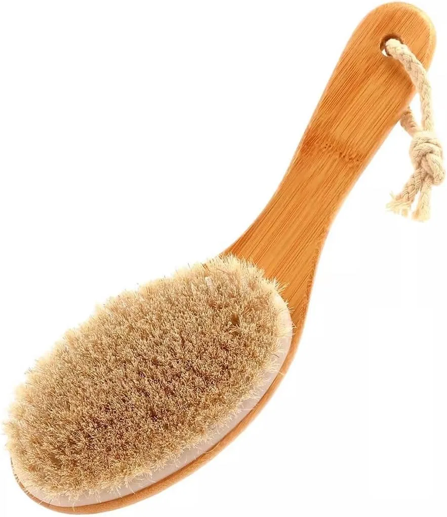 Щетка для тела с натуральной щетиной, Bamboo, 2 шт, 24.9x7.1 см, Natural Generic