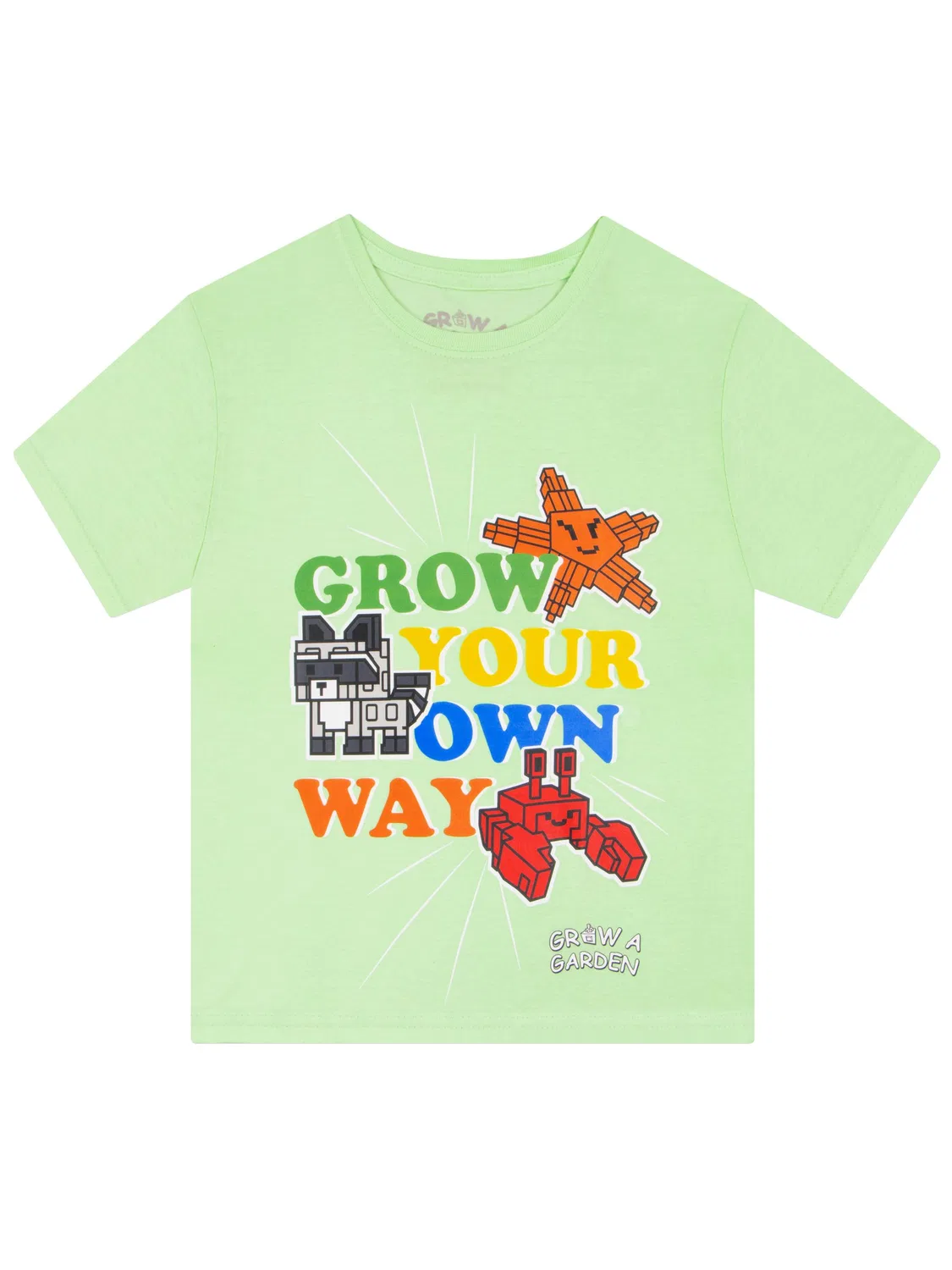 Футболка с принтом Grow A Garden Character, зеленый