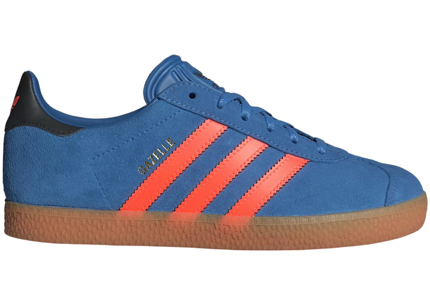 Детские кроссовки Lifestyle с замшевым верхом Adidas Gazelle Adidas, Focus Blue Solar Orange Core Black