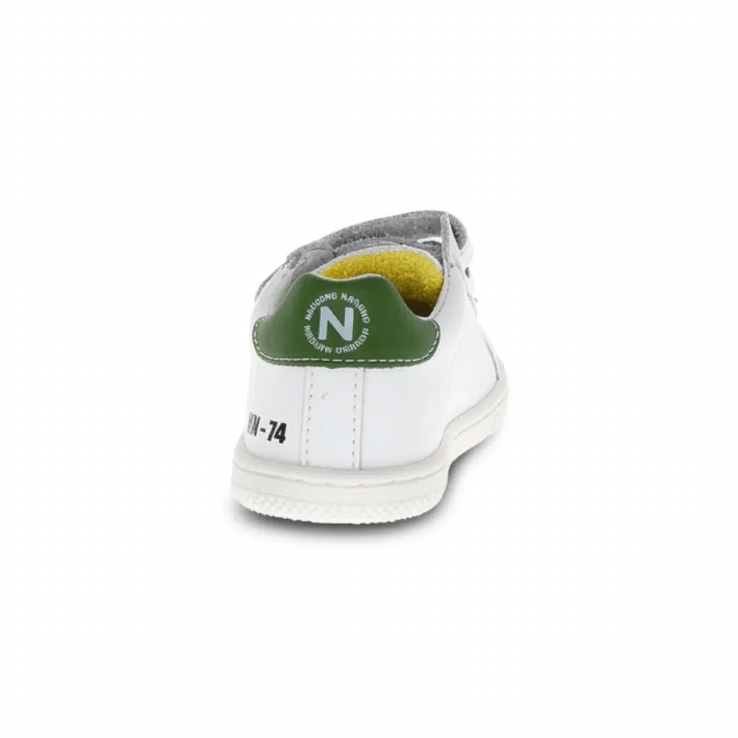 Детские кроссовки с двойной застежкой и звездами Pinn Vl Double Strap Star Naturino, White Black Basil — фото 4