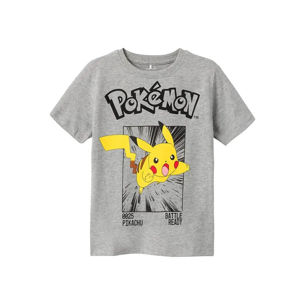 Футболка с коротким рукавом Pokemon Name It, серый