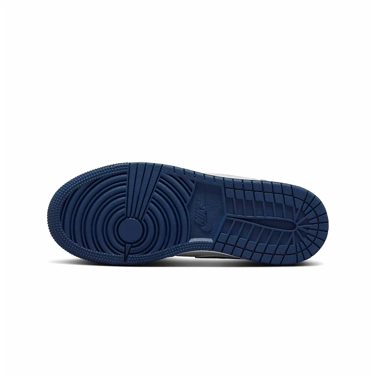 Детские кроссовки для мальчиков Air Jordan 1 Low NIKE, White Grey Wolf Navy Blue Midnight — фото 4
