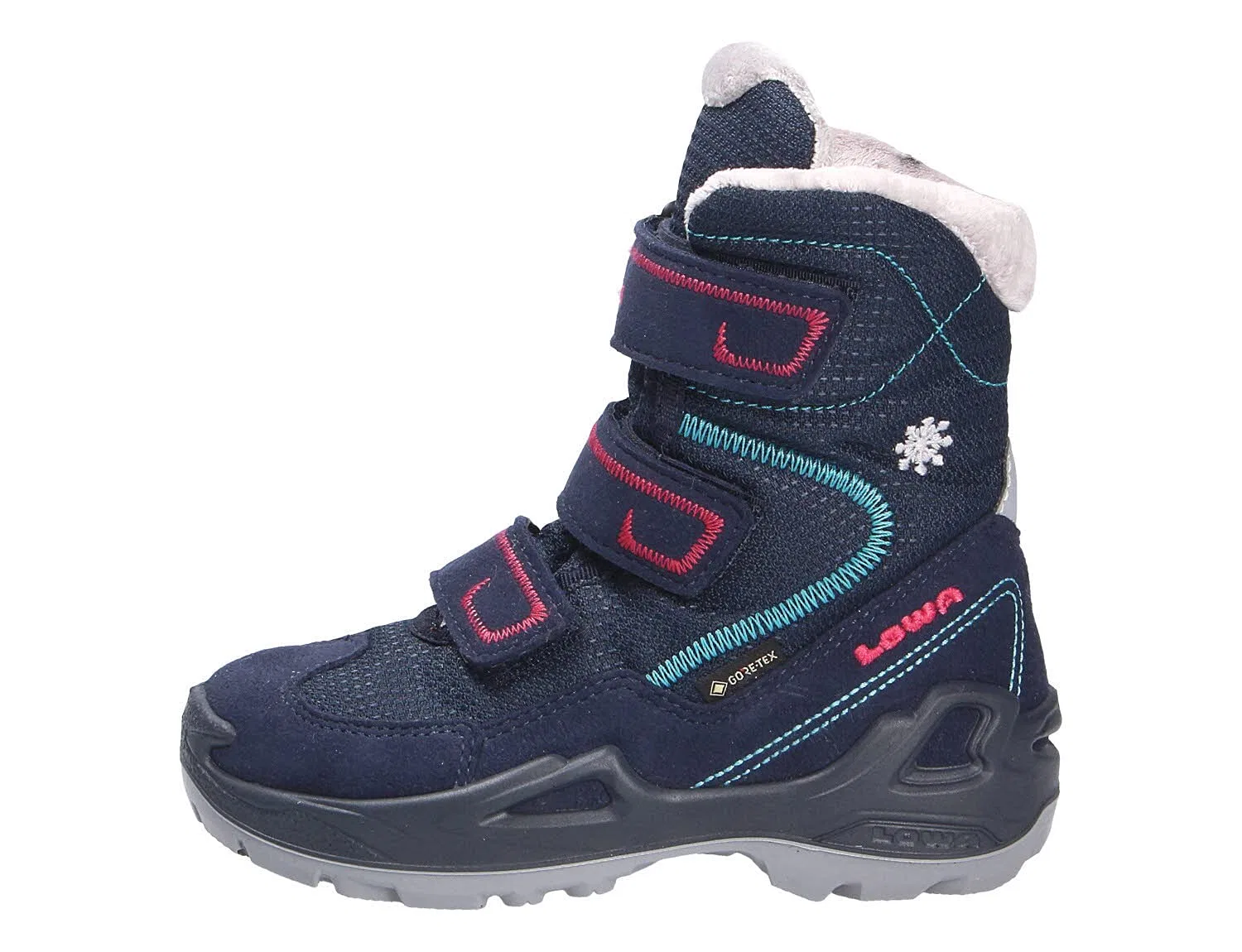 Детские ботинки для мальчиков с принтом Milo Gtx Hi LOWA, Navy Berry — фото 2