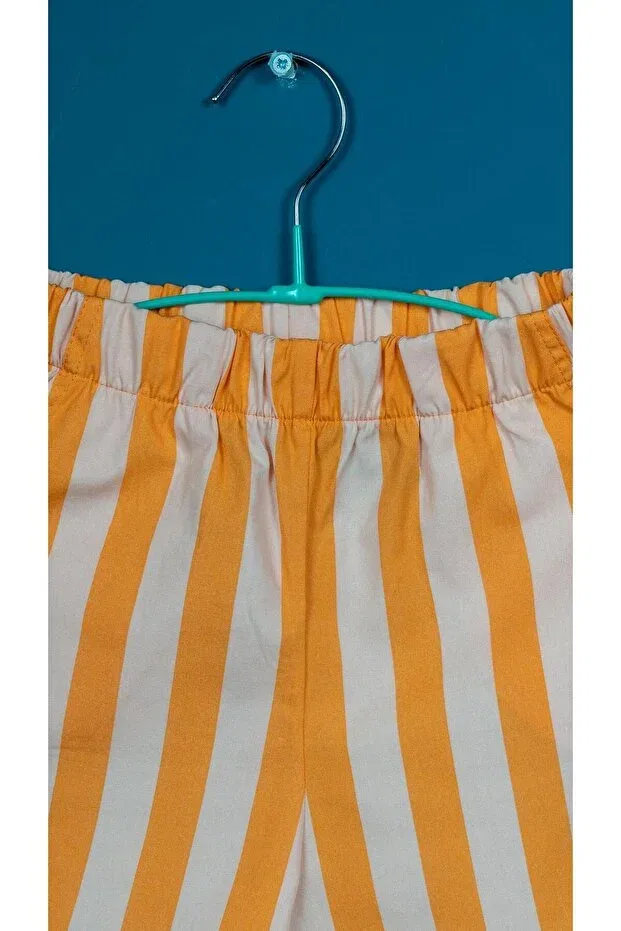 Детские шорты для девочек с принтом Zoi Zebra, Orange & Cream — фото 4