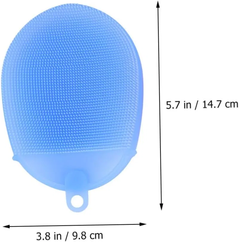 Набор силиконовых скраб-щеток для тела, 3 шт, COLLBATH, 14.7 x 9.8 x 2 см, Blue — фото 2