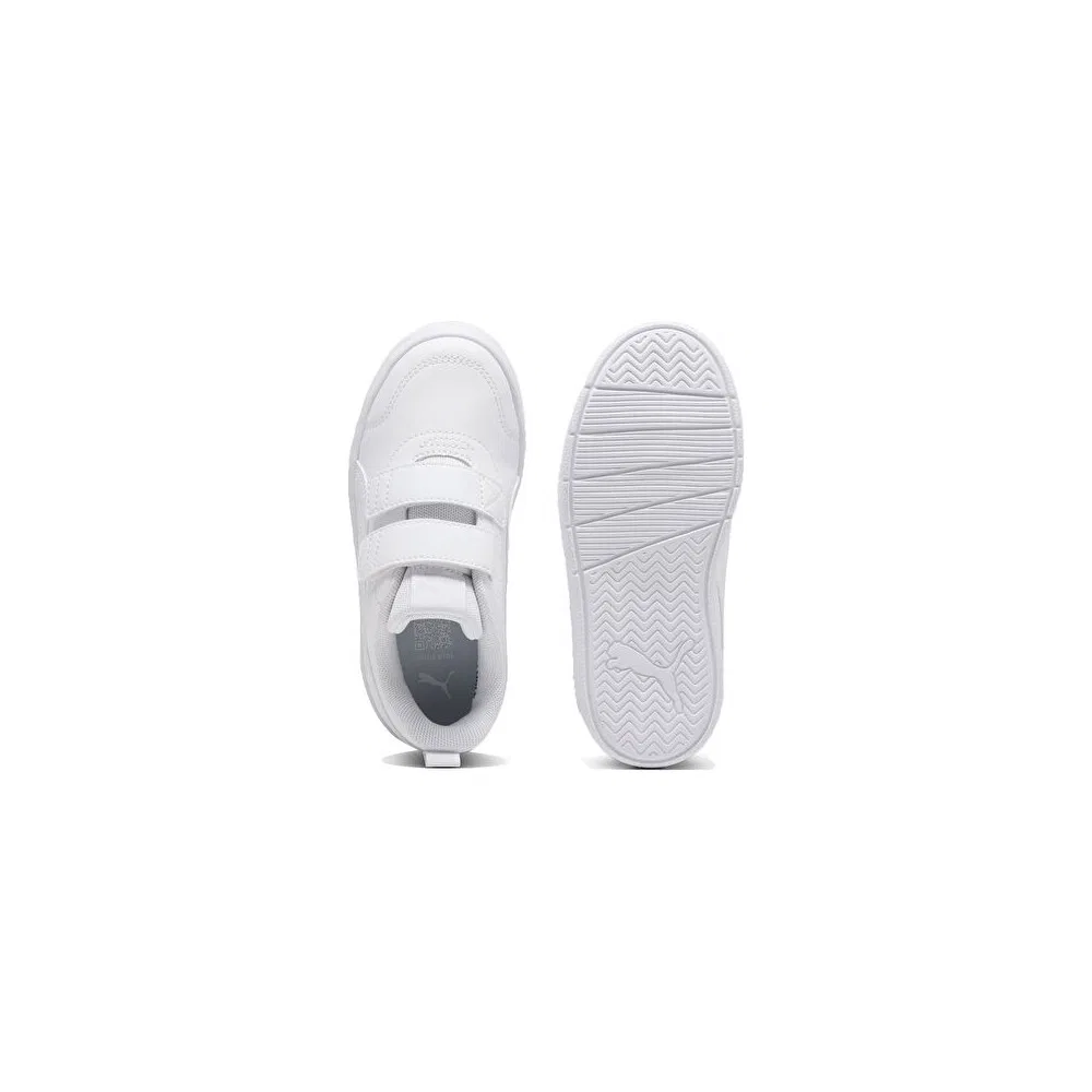 Детские кроссовки с липучками Courtflex V3 V Ps Белый Puma — фото 4