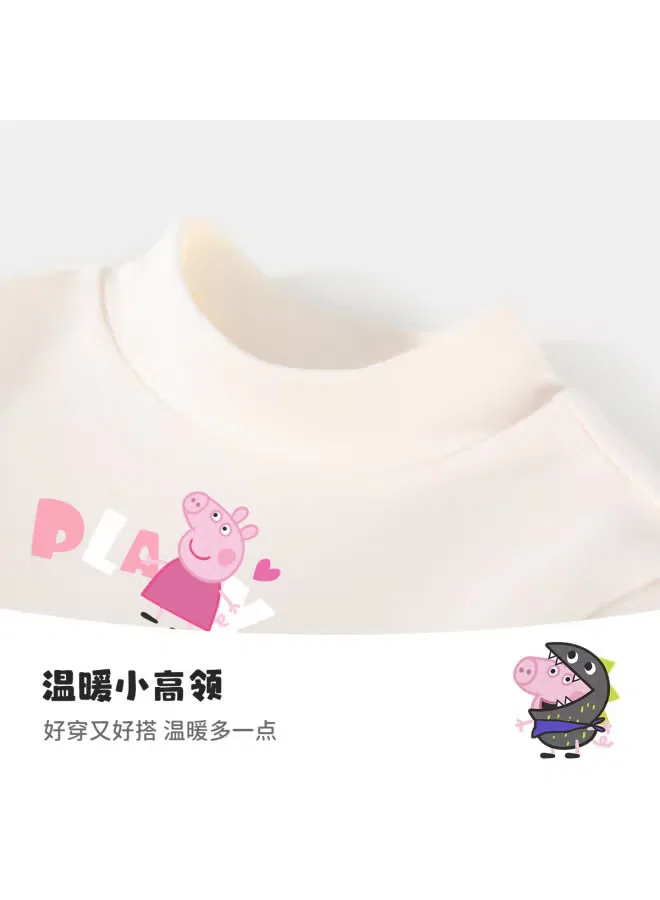 Лонгслив с высоким воротом детский Peppa Pig, белый — фото 4