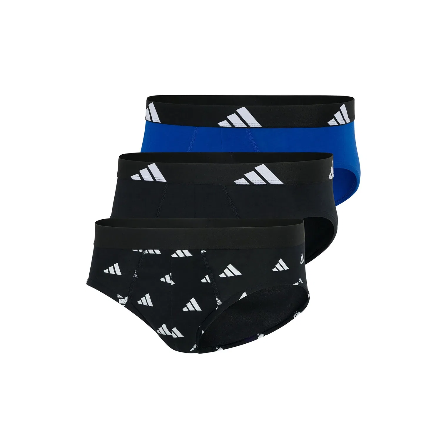 Мужские слипы 3 шт. с логотипом Adidas Originals, Black/White/Blue