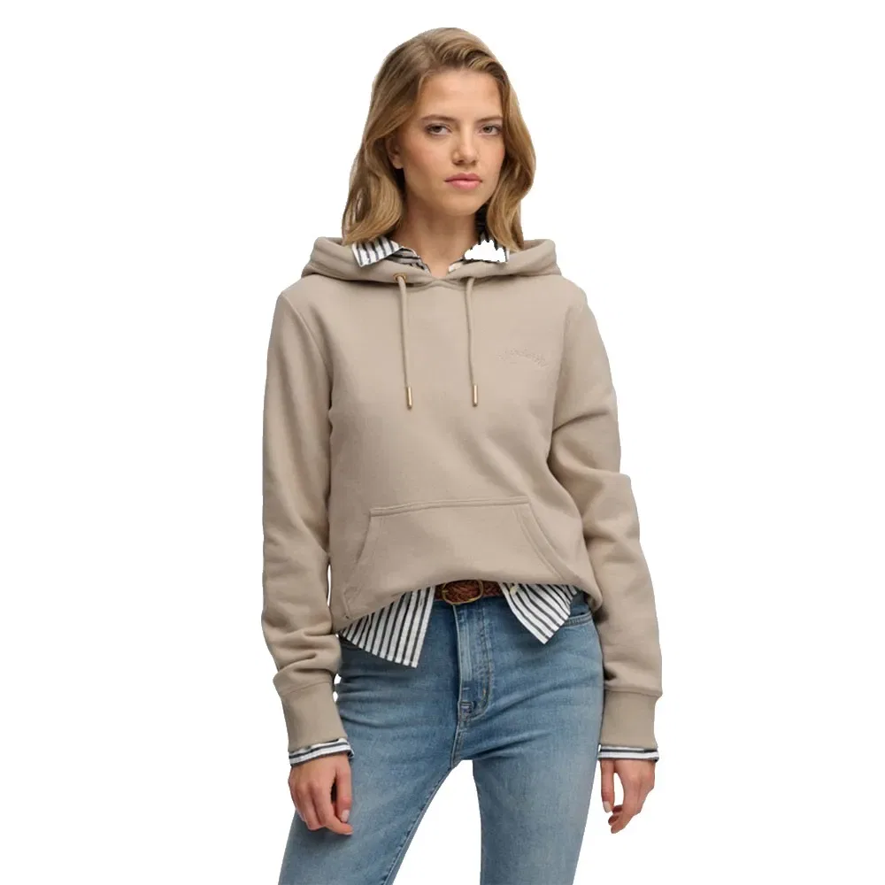 Худи Essential Logo Embroidered Superdry, бежевый