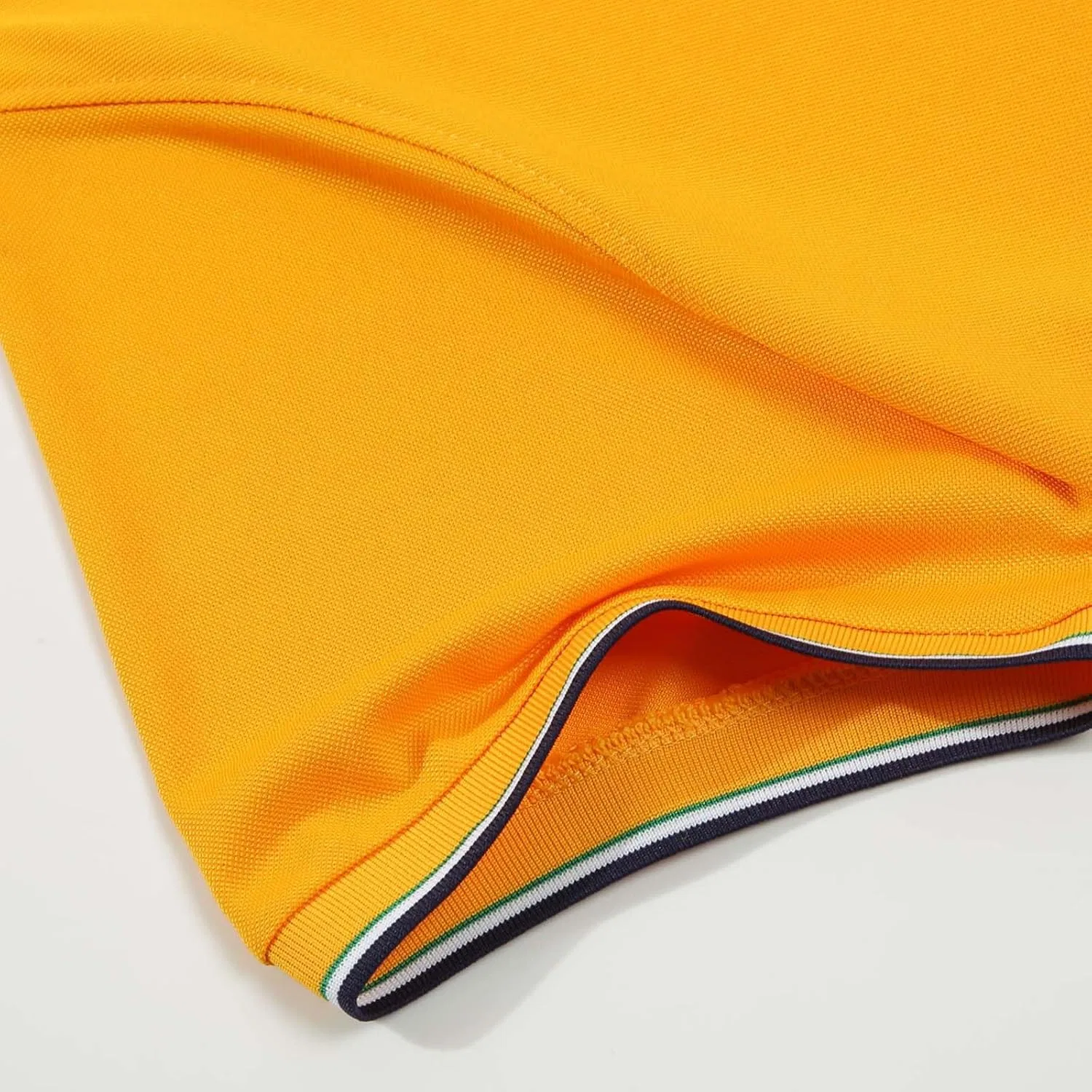 Мужская классическая рубашка-поло с коротким рукавом Ice Silk, Yellow-3 — фото 4