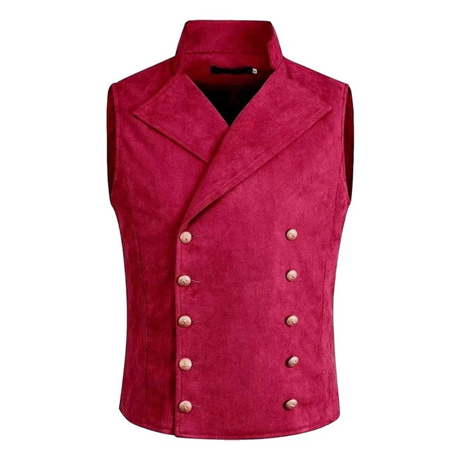 Женский жилет-туника с принтом Themed Double Breasted Vest With Steam Punk Detailing, Rosso — фото 3