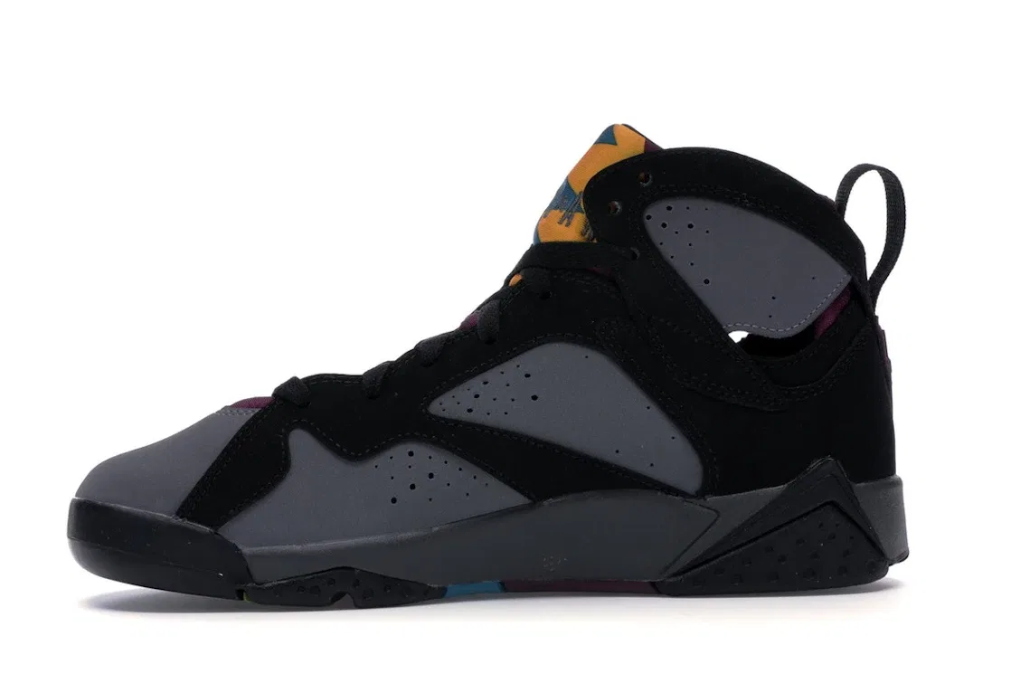 Детские кроссовки с кожаным верхом Jordan 7 Retro Jordan, Black/Bordeaux-Light Graphite-Midnight Fog — фото 3