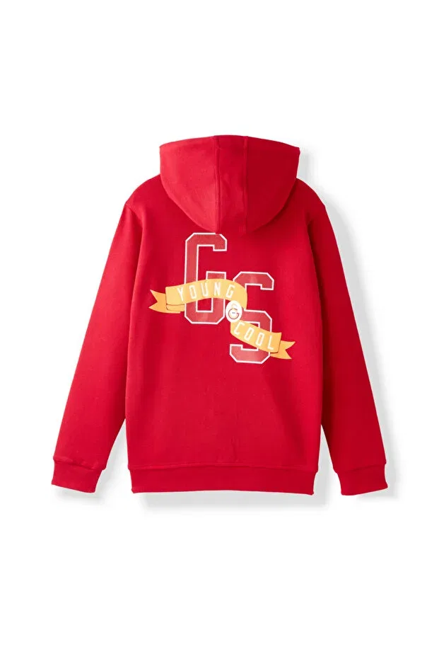 Детское худи для мальчиков на молнии Galatasaray kids zip hoodie c252078 Gsstore, Red — фото 2