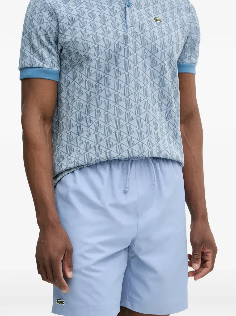 Теннисные шорты с нашивкой логотипом Lacoste, синий — фото 2