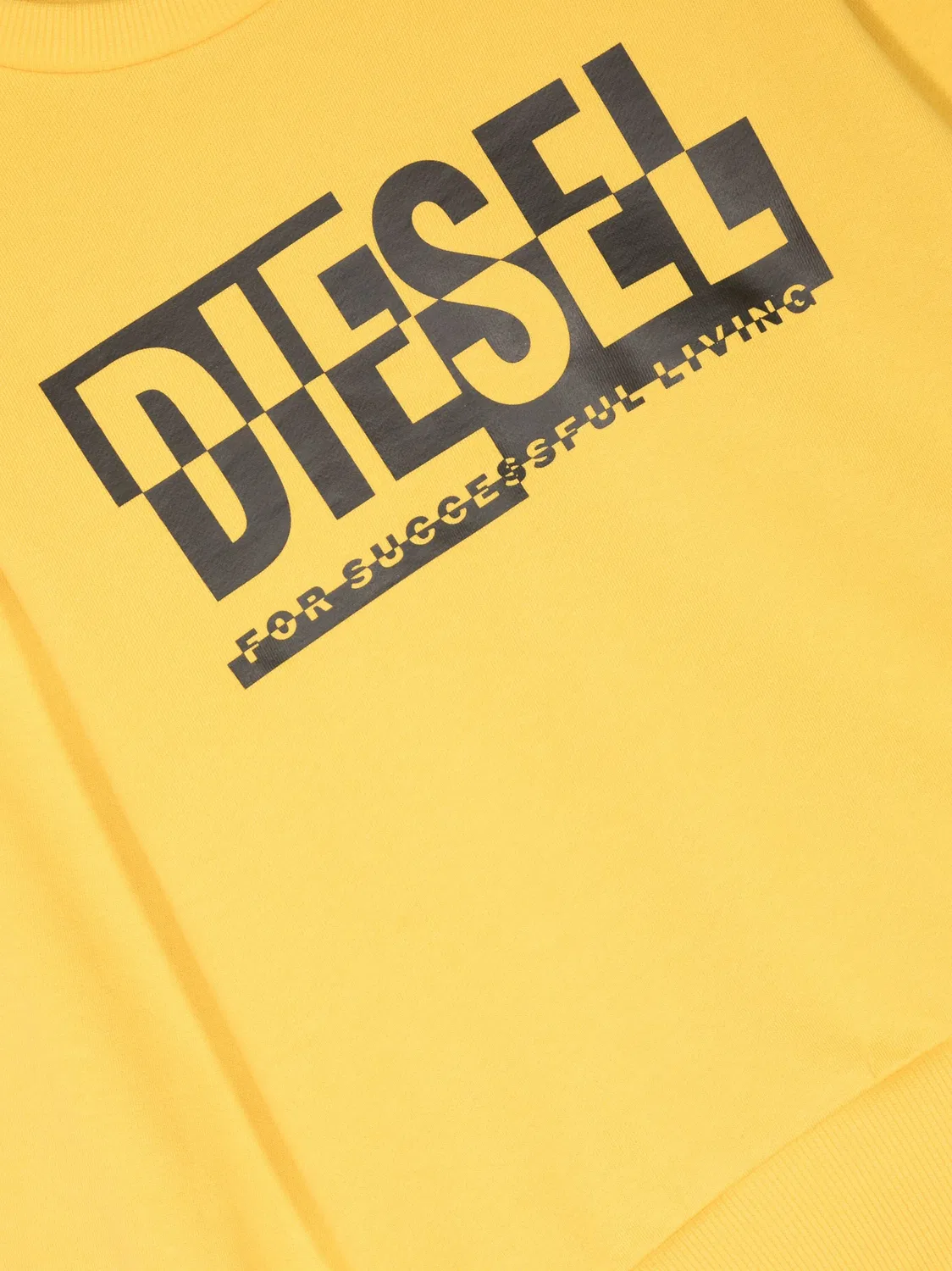 Свитшот с логотипом из хлопка Diesel, лимонный — фото 2