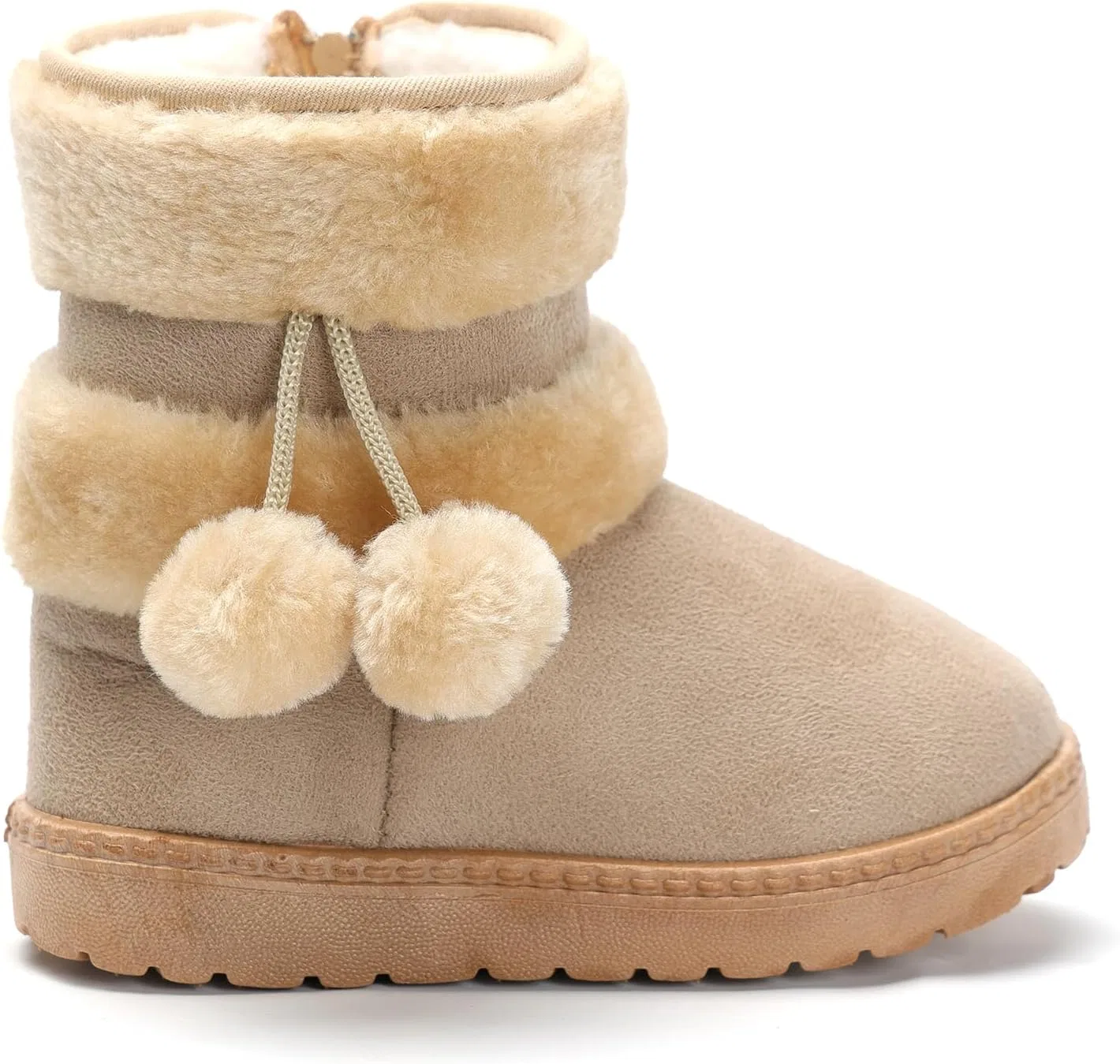 Детские зимние ботинки с принтом для мальчиков и девочек Yeeteepot, Beige — фото 2
