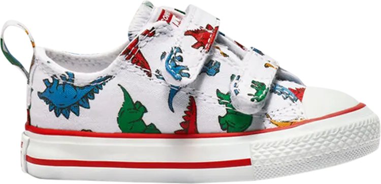 

Кроссовки Converse Chuck Taylor All Star Low Hook and Loop TD Dinoverse Print, белый