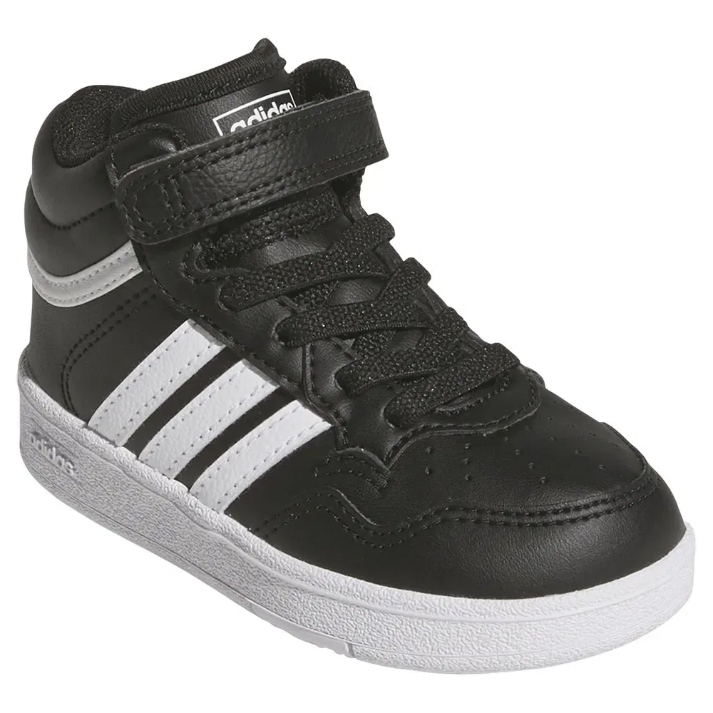 Детские кроссовки для девочек с высоким верхом Hoops 4.0 Mid Adidas, Black — фото 4
