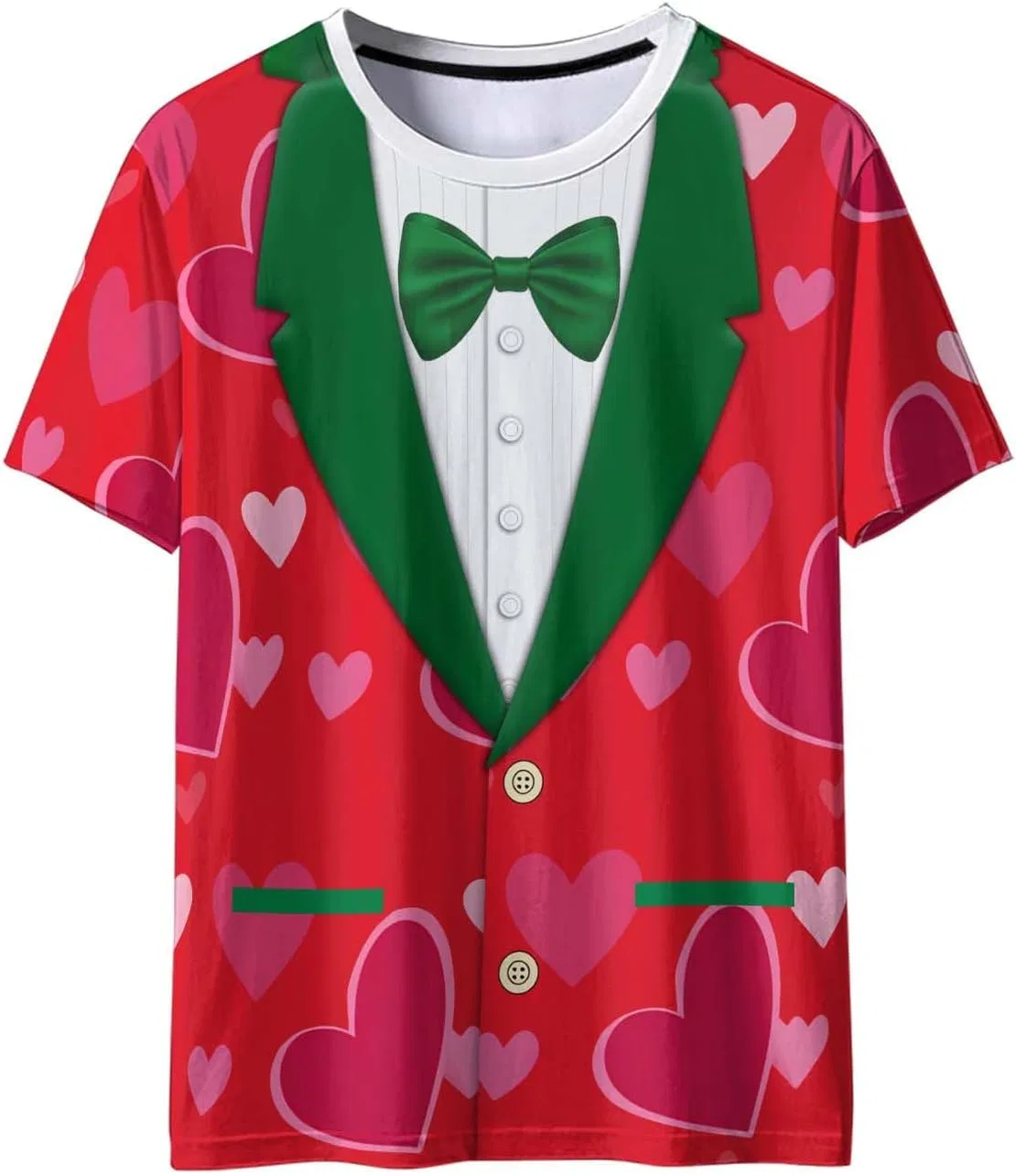 Мужская футболка с принтом Tuxedo, Red — фото 4